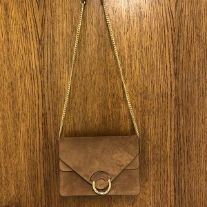 Suede cross body bag